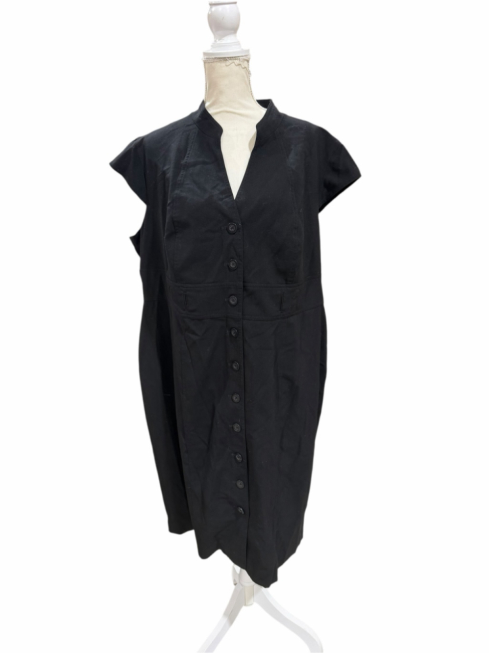 Women's Calvin Klein Black Midi Button-Down Dress Size 22W